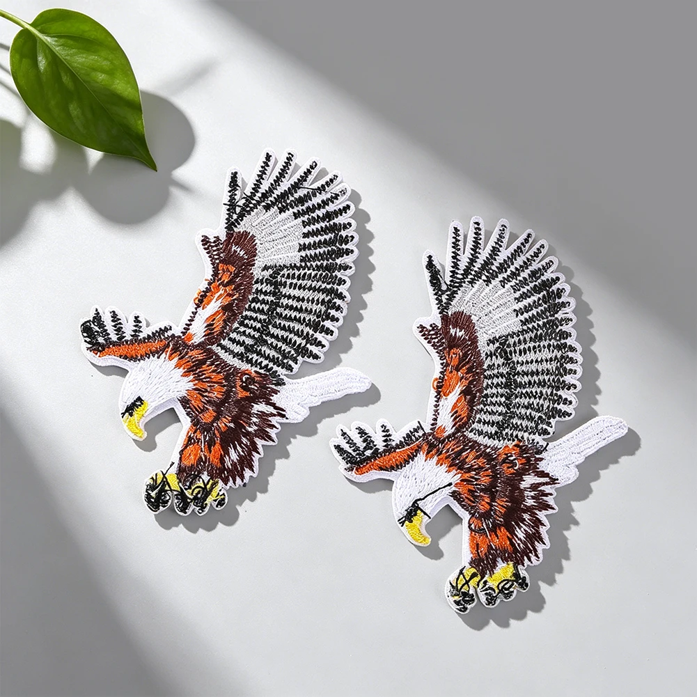 Aufbügelbarer Stickerei-Aufnäher mit Weißkopfseeadler, Amerikanischer Weißkopfseeadler, zum Aufbügeln auf Jeansjacke, Rucksack, Kleidung, DIY-Dekoration – Detail 2