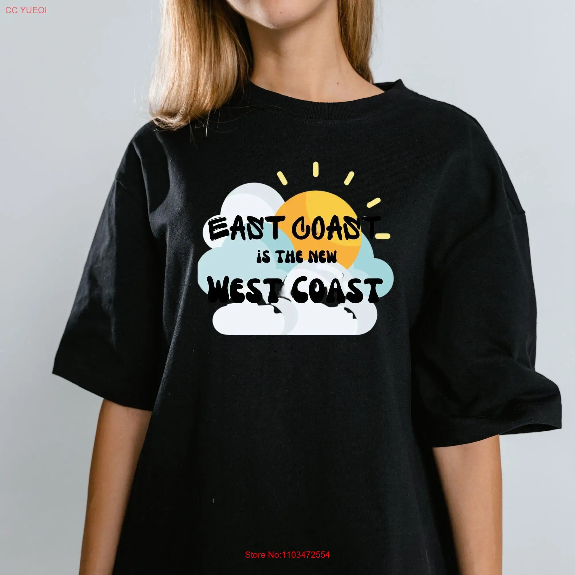 Футболка с длинным или коротким рукавом для студентов восточного побережья