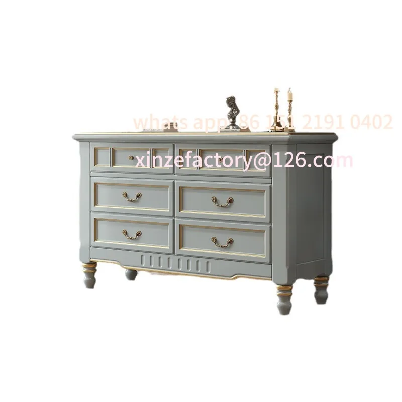 

Customizable American six-chest cabinet Solid wood Simple modern bedroom chest of drawers