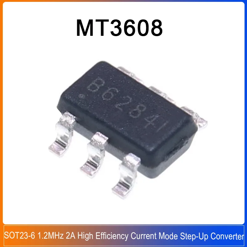 

10-50PCS MT3608 SOT23-6 MT3608L B6286 1.2MHz 2.5A High Efficiency Current Mode Step-Up Converter Chip for Mobile Power