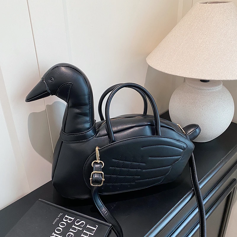 

High Quality Designer Style Personality Hot Trendy Handbags for Women 2026 Fashion New Unique Design Swan Shape PU Shoulder Bags
