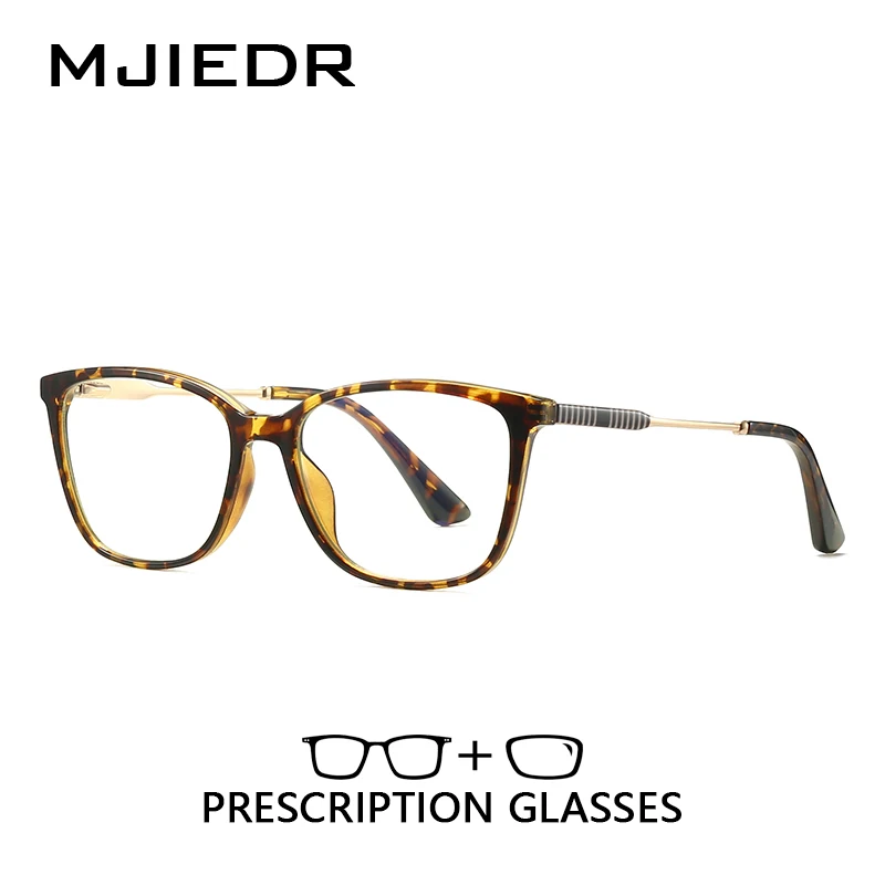 

MJIEDR 2025 Square Progressive Prescription Eyewear Myopia Glasses Woman Photochromic Blue Light Blocking Optical Eyeglasses