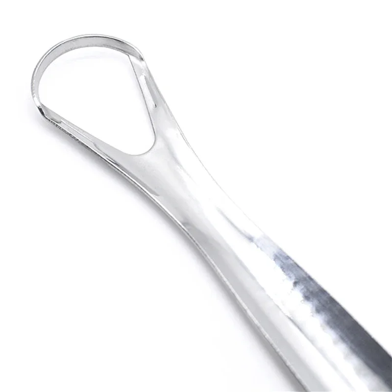 Oral Care Hygiene Health Care Tongue Scraper 2Pcs Stainless Steel Tongue Cleaner Oral Care Hygiene Scraper Dental Tool