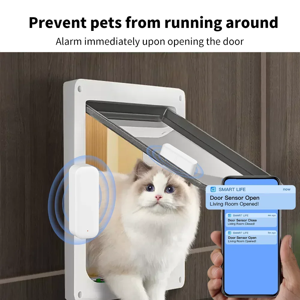 Czujnik drzwi WiFi Czujnik okna Inteligentny bezprzewodowy czujnik drzwi Smart Life APP Pilot Alexa