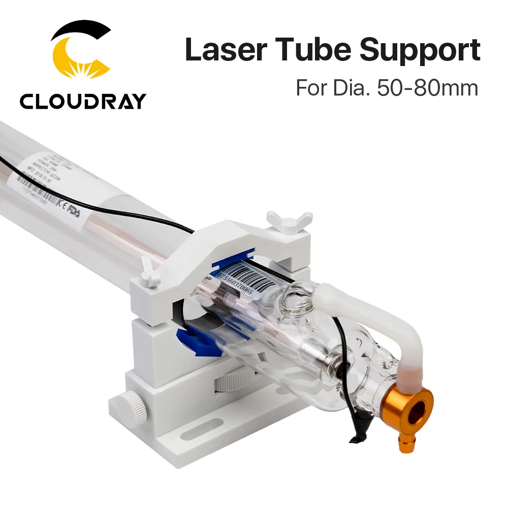 Soporte de tubo láser Co2, soporte de plástico Flexible de 50-80mm para máquina cortadora de grabado láser de 50-180W, modelo A