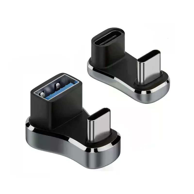 Degree Angle USB C Adapter Type C Male To Female 20Gbps PD 140W Fast Charging Converter Adapter For Steam Deck Accessories 180