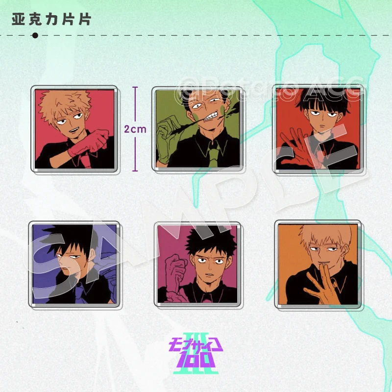 Anime Mob Psycho 100/Mobu Saiko HyakuONE Reigen Arataka Kageyama Shigeo Cosplay Return To The Ancients Acrylic Card Delicacy