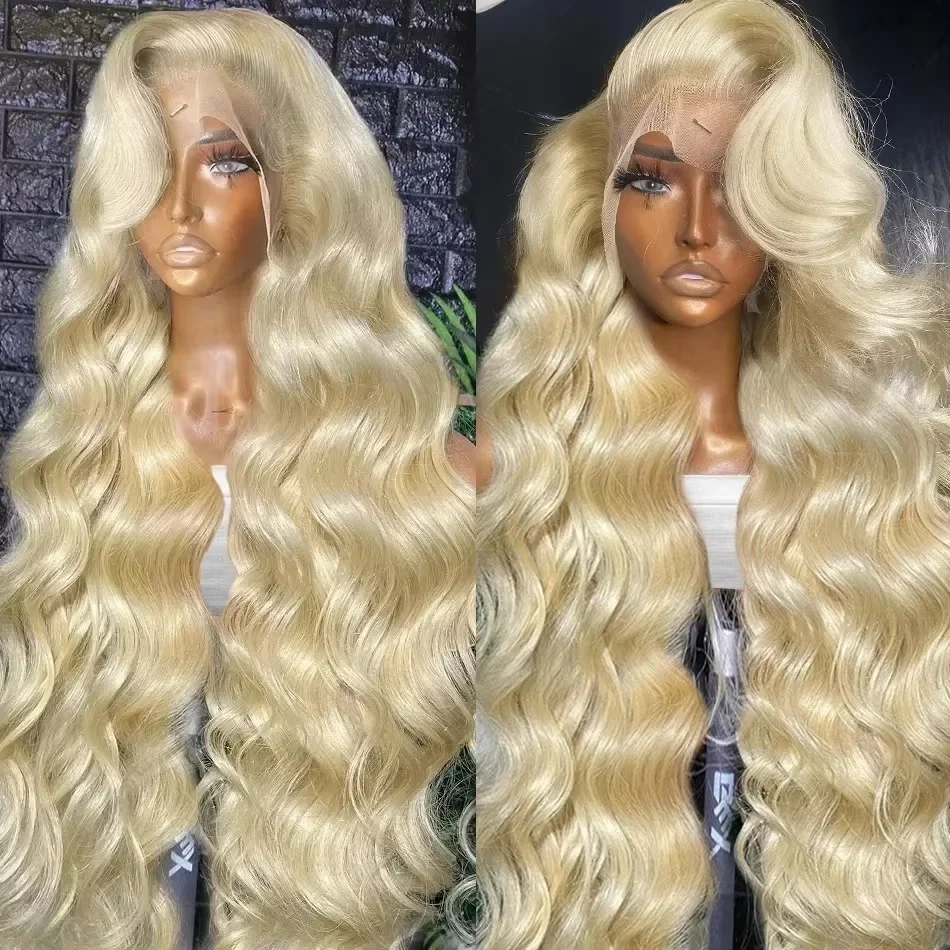 

30 36 40 Inch 613 Blonde Wig 250 Density 13x6 HD Lace Frontal Human Hair Wigs Body Wave 13x4 HD Lace Front Wig For Black Women