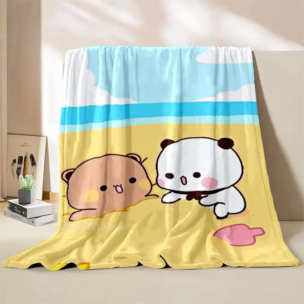 Cartoon Print Bubu And Dudu Soft Plush Flannel Blanket Living Room Bedroom Bed Couch Picnic Blanket