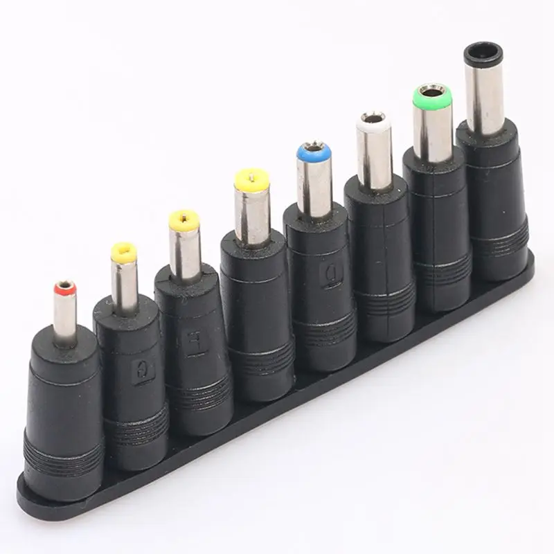 Universal 1 Set = 8Pcs / Set 5Pin Jack Plugs DC For Laptop AC Power Adapter Tips Connectors For Computer Notebook