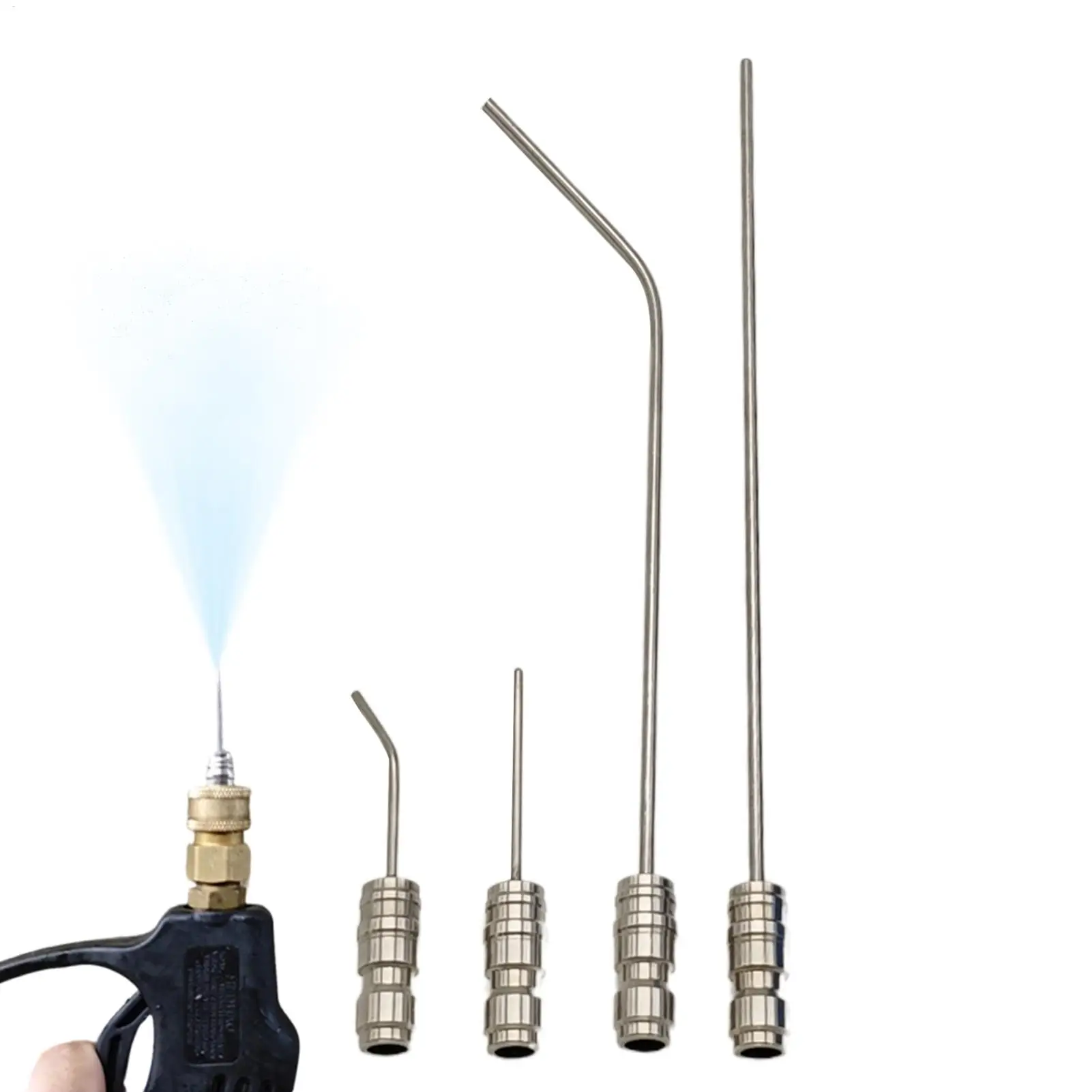 4Pcs High Pressure Washer Nozzle Set Stainless Steel Quick Connect Extension Wand For Cleaning Washing Machine Air Conditioner