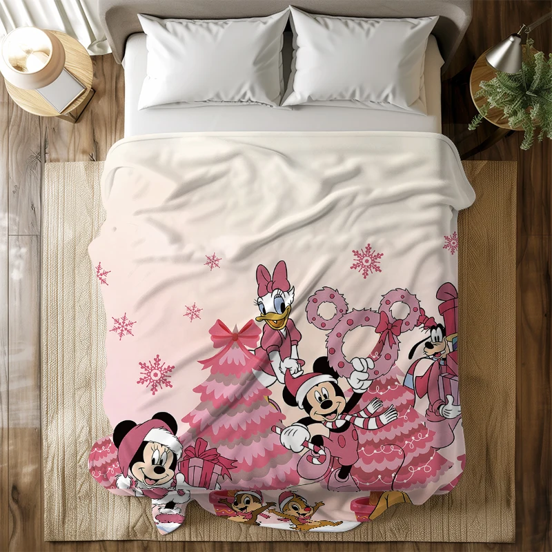 Kerst Mickey Mouse Flanellen Deken Pluizig Gezellig Gooi Kinderen Volwassen Dutje Dekens Beddengoed Deken voor Party Home Decorations