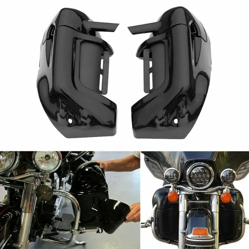 

Motorcycle Lower Vented Leg Fairing with 6.5" Speakers Grills For Harley Touring Road King 1983-2013