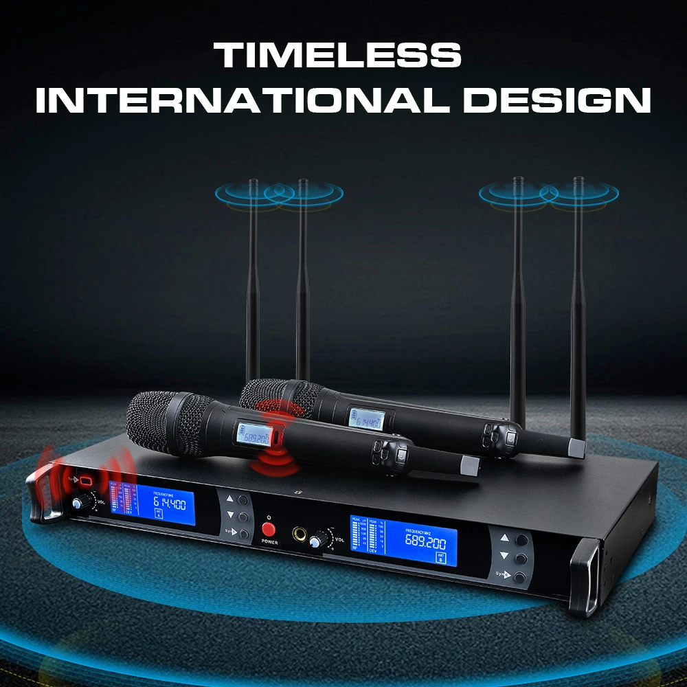 Dynamic Long Distance SKM9000 Professional UHF Dual System Stage Handheld Wireless Microphone