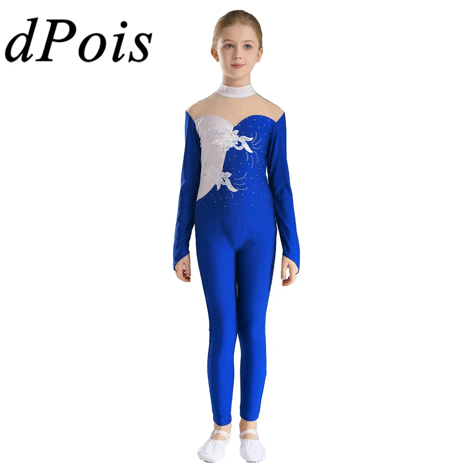 

Kids Gymnastics Jumpsuit for Girls Long Sleeve Full Bodysuit Ballet Dance Leotard Acrobatics Skating Sport Workout Dancewear