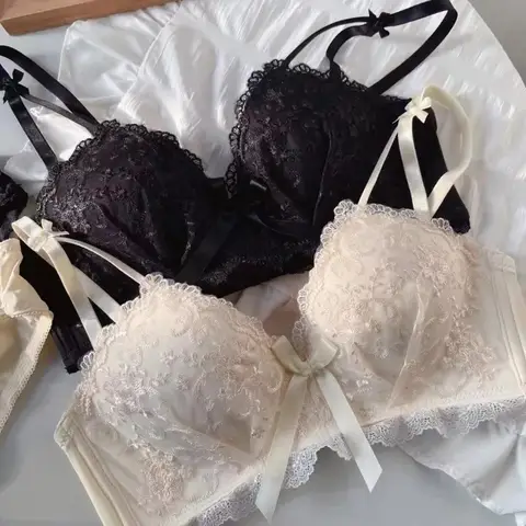 Anti Sagging Bralette Mujer 여성용 원활한 브래지어 섹시한 란제리 한국어 푸시 업 브래지어 브래지어 블랙 속옷 귀여운 한국 스타일