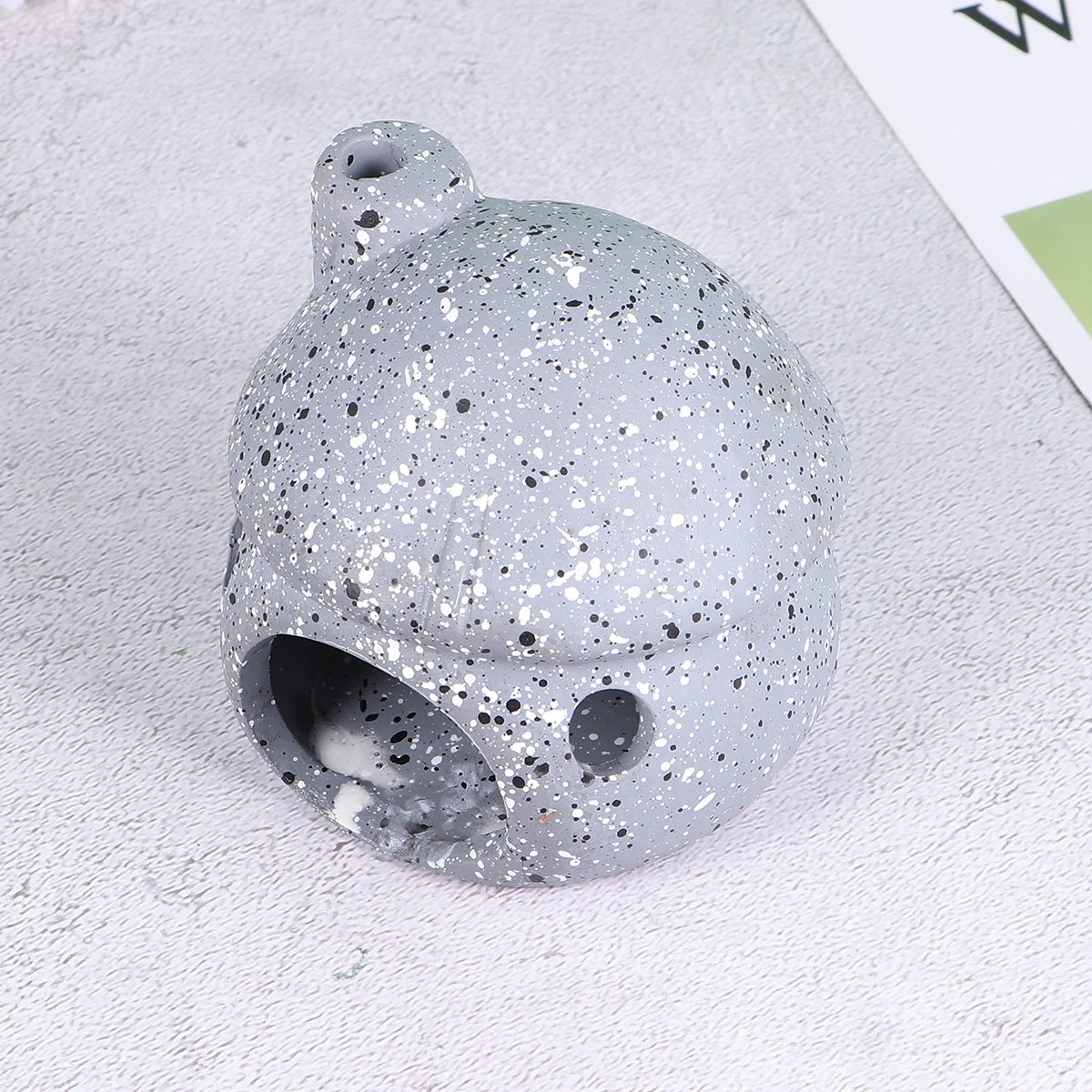 

1Pcs Fish Shelter Aquarium Habitat Ceramic Hollow Cave Decor for Shrimp and Cichlidae Colorful Detailed Tank Scenery Enhancement