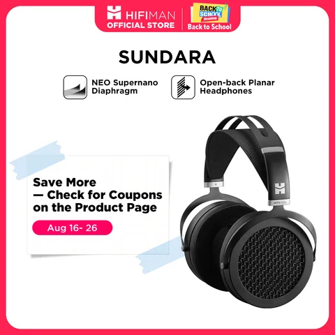 HIFIMAN SUNDARA-Over-Ear Full-Size Planar auscultadores magnéticos, preto, design de alta fidelidade, caixa de metal
