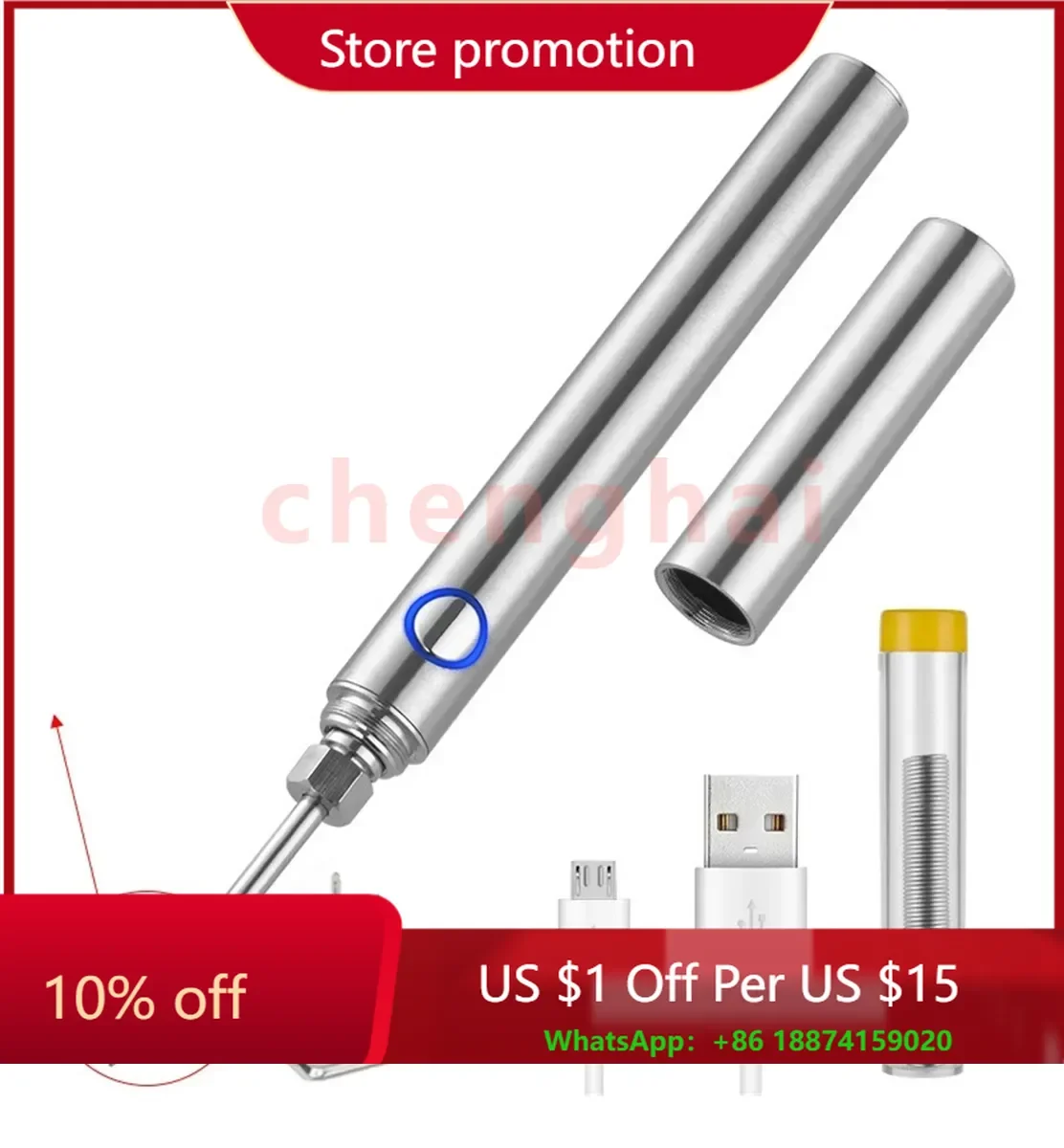 

Soldador Inalámbrico De 15w Recargable Por Usb, Mini
