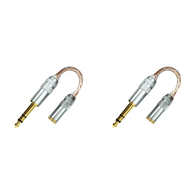 FULL-2X Audio Adapter Cable 4.4Mm Female To 6.35Mm Male To Female HIFI Decoding Audio Stereo Hifi Balance Conversion Cable