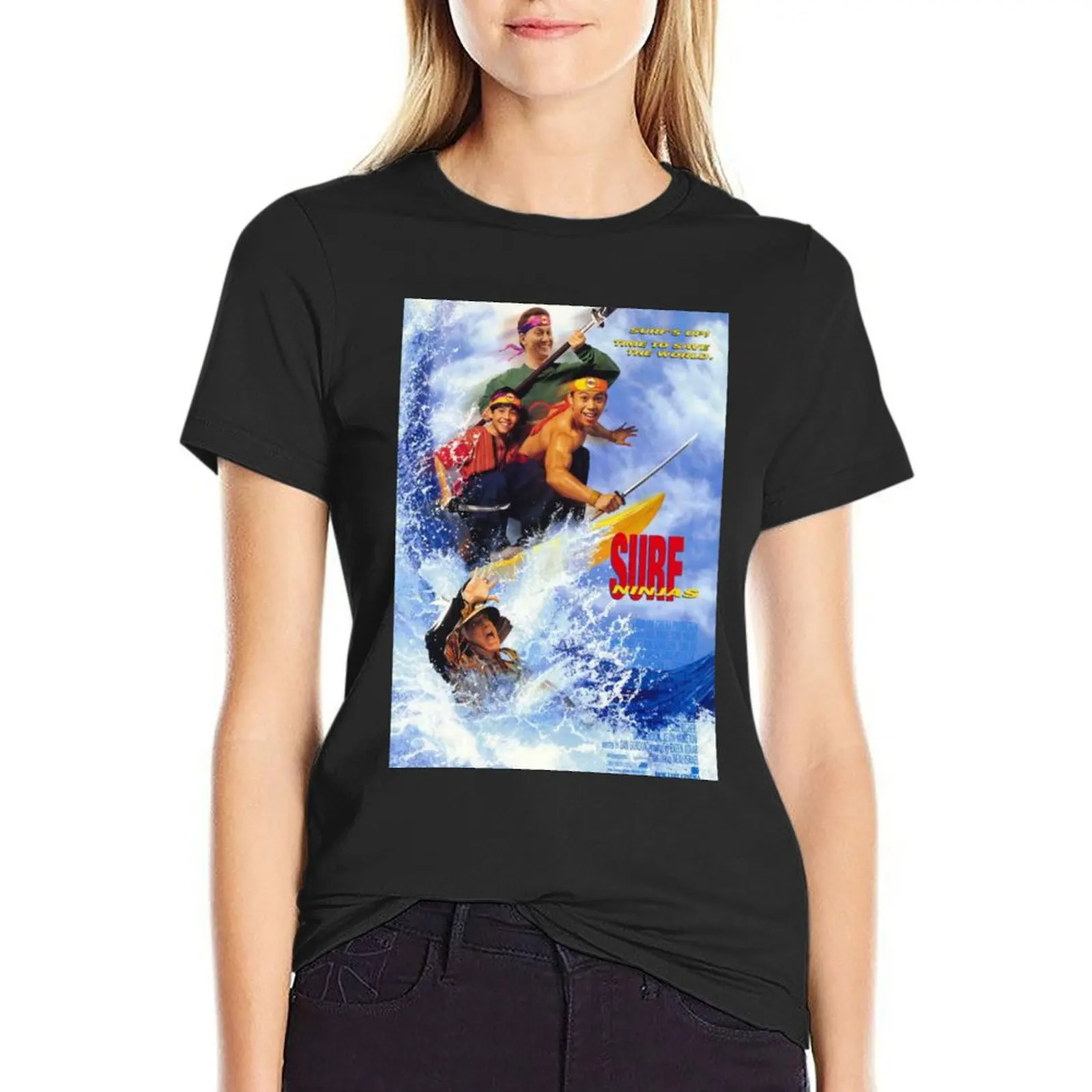 Surf Ninjas Movie T-Shirt female plus size tops animal print shirt for girls Woman clothes