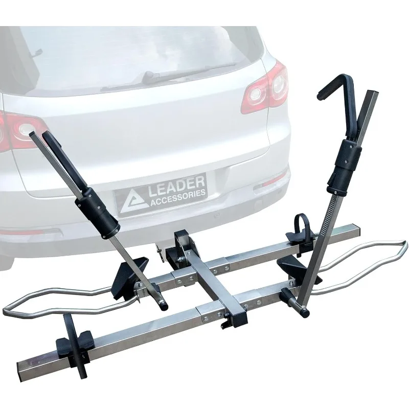 Hitch Bike Rack, Carry 2 Bikes up to 75 lbs Each for Standard, Fat Tire and Electric Bicycles - Foldable Ebike Rack for Car