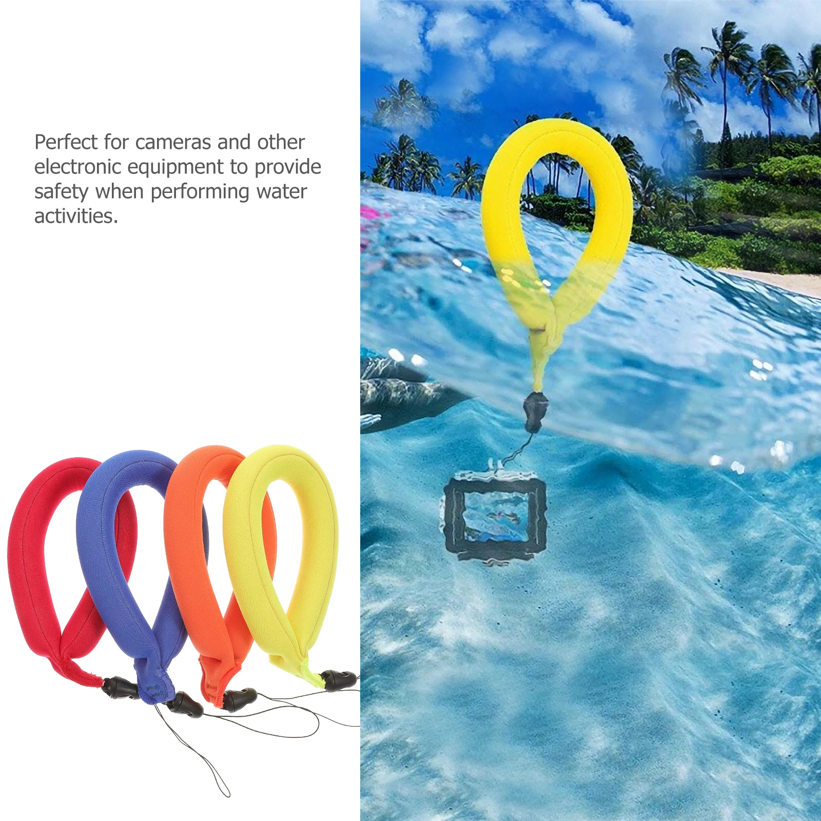

4 Pcs Waterproof Float Wrist Strap for Camera and Electronics Floatation System