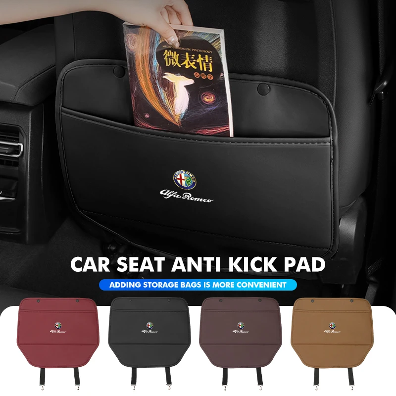 

2026 Hot Car Sticker Car Seat Back Anti-kick Pad Protector Mat Anti Scratch Organizer For Alfa Romeo 159 Giulietta 156 147 Giuli