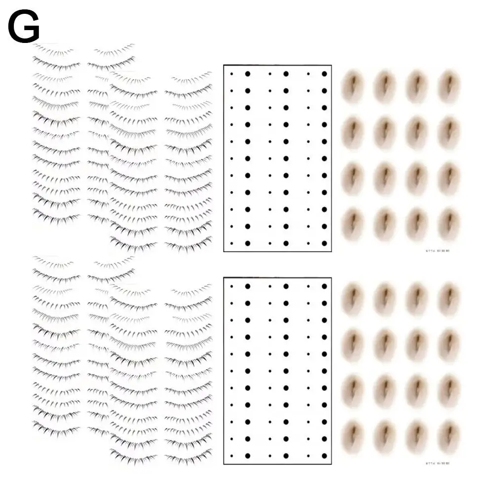 일본 소녀 하속눈썹 겐키 만화 스타일, 귀엽고 순진한 아이 메이크업 문신 스티커, 메이크업 속눈썹 속눈썹 액세서리
