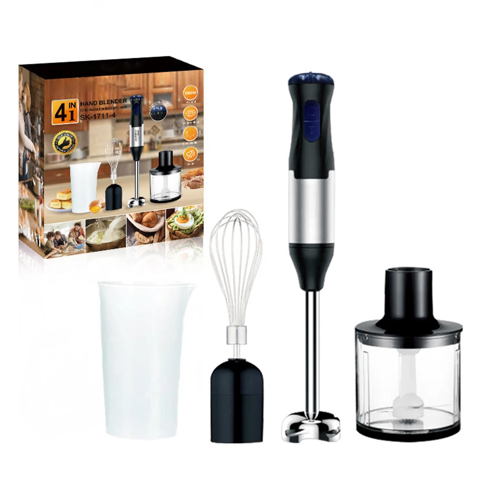 4in1 휴대용 전기 식품 믹서 110V/220V 푸드 프로세서 가전 제품 주방 고기 분쇄기 과일 야채 계란 교반기