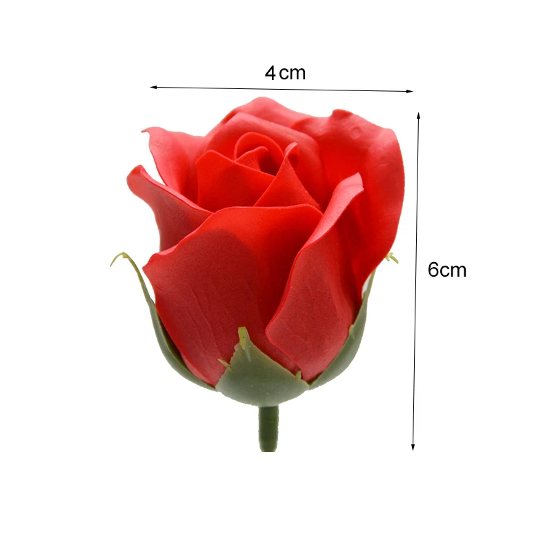 Spilewka 3-Layer Rose with Curly Petals Fake Flowers Heads Wedding DIY Gift Box Valentine\'s Day Home Decor Artificial Flower