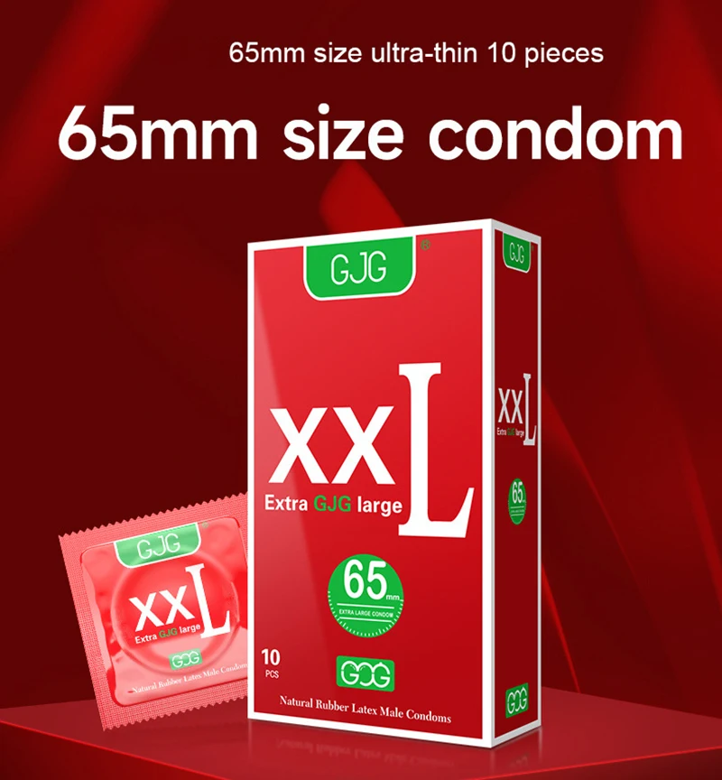 10pcs 65mm XXL Condoms Adults Toys For Men Long Sex Delay Ejaculation Super Thin Condoms G Spot Stimulation Penis Sleeve SexShop