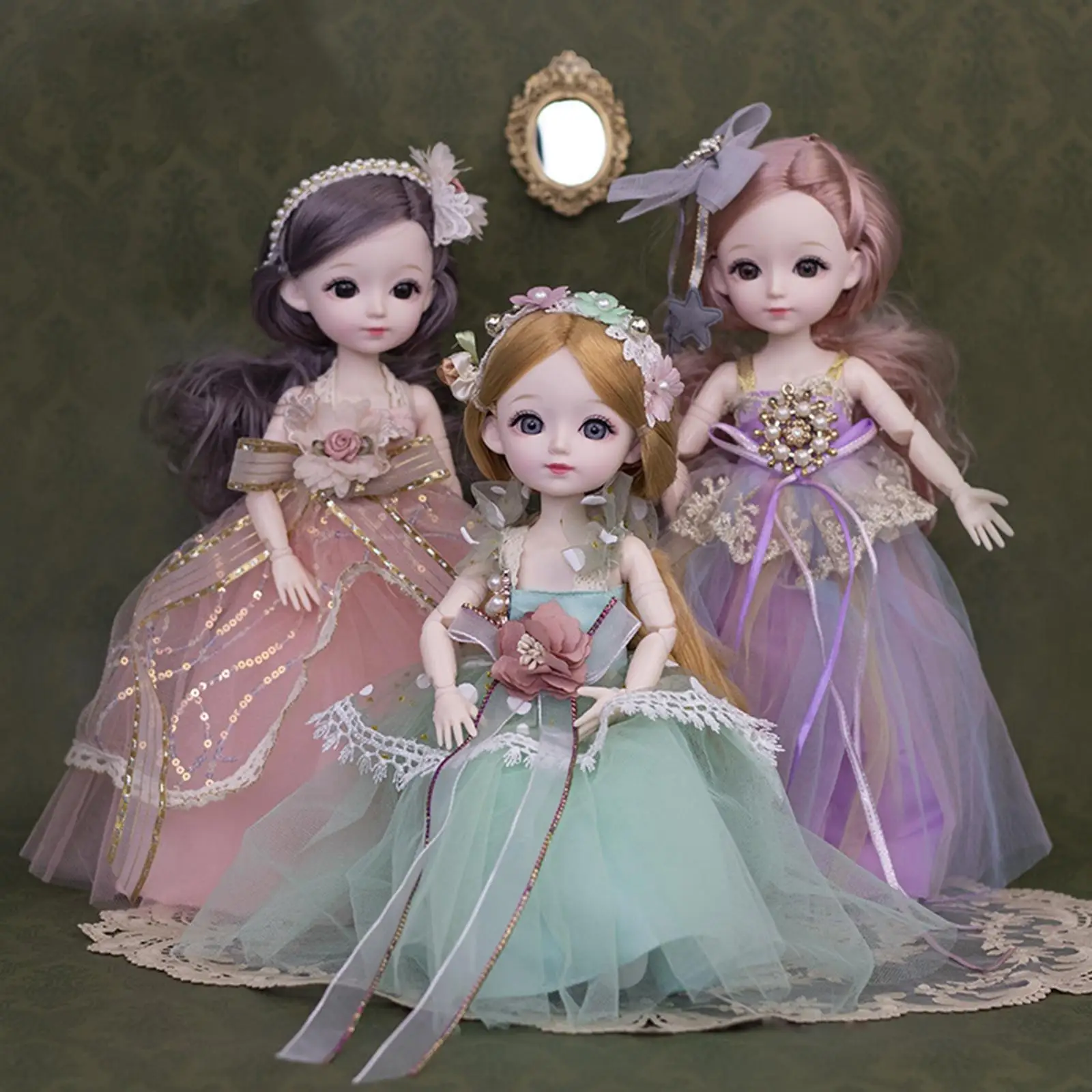 

12 inch 1/6 BJD Doll Girl Best Gift for Girls Dress up Toy DIY Toys 23 Ball Jointed Doll with Full Set Clothes Outfit Wig Shoes
