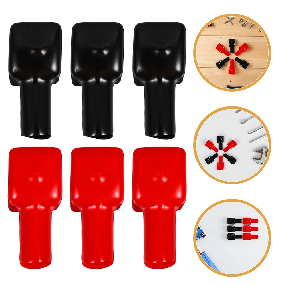 

12Pcs Car Terminal Caps PVC Insulator Red Black Positive Negative Poles Covers Durable Heat Resistant Auto