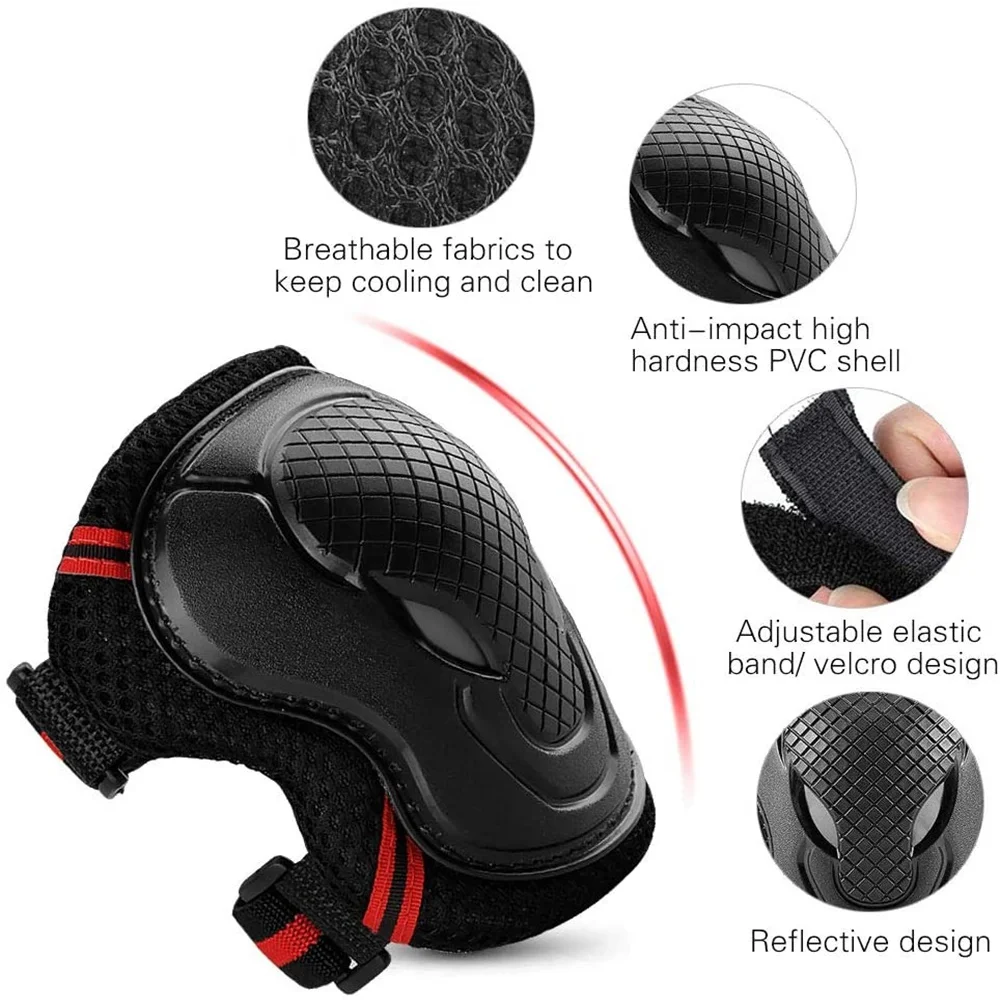 Skateboard Ice Roller Skating Protective Gear Elbow Hip Pads Wrist Safety Guard Cycling Riding Helmet Protector for Kids Adults