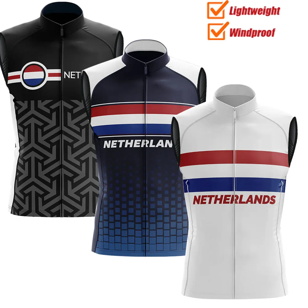 

2026 Netherlands Team Wind Vest Picnic-PostNL Windproof Lightweight Race Road Cycling Jersey Sleeveless Gilet MTB