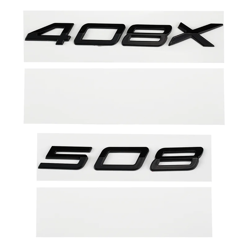 

Car ABS Rear Trunk Words Letters Logo Badge Emblem Decals Sticker For Peugeot 208 308 408 508 508L 408X 2023 2024 2025 Parts