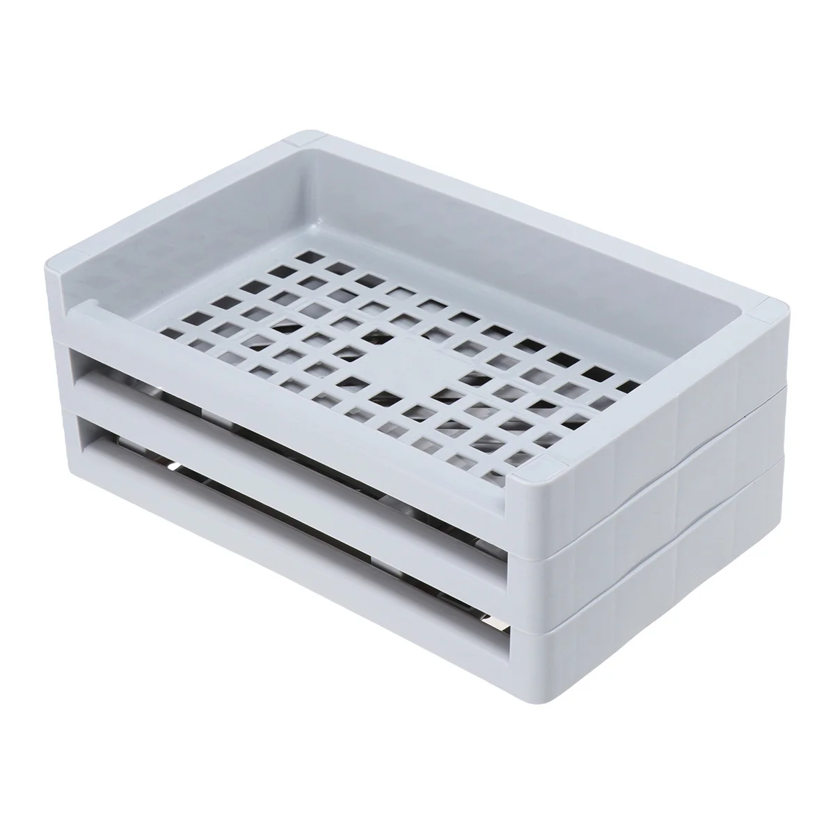 Caja organizadora de escritorio multicapa, contenedor de almacenamiento para lápiz labial, delineador de ojos, pincel aplicador de esmalte de uñas, paleta