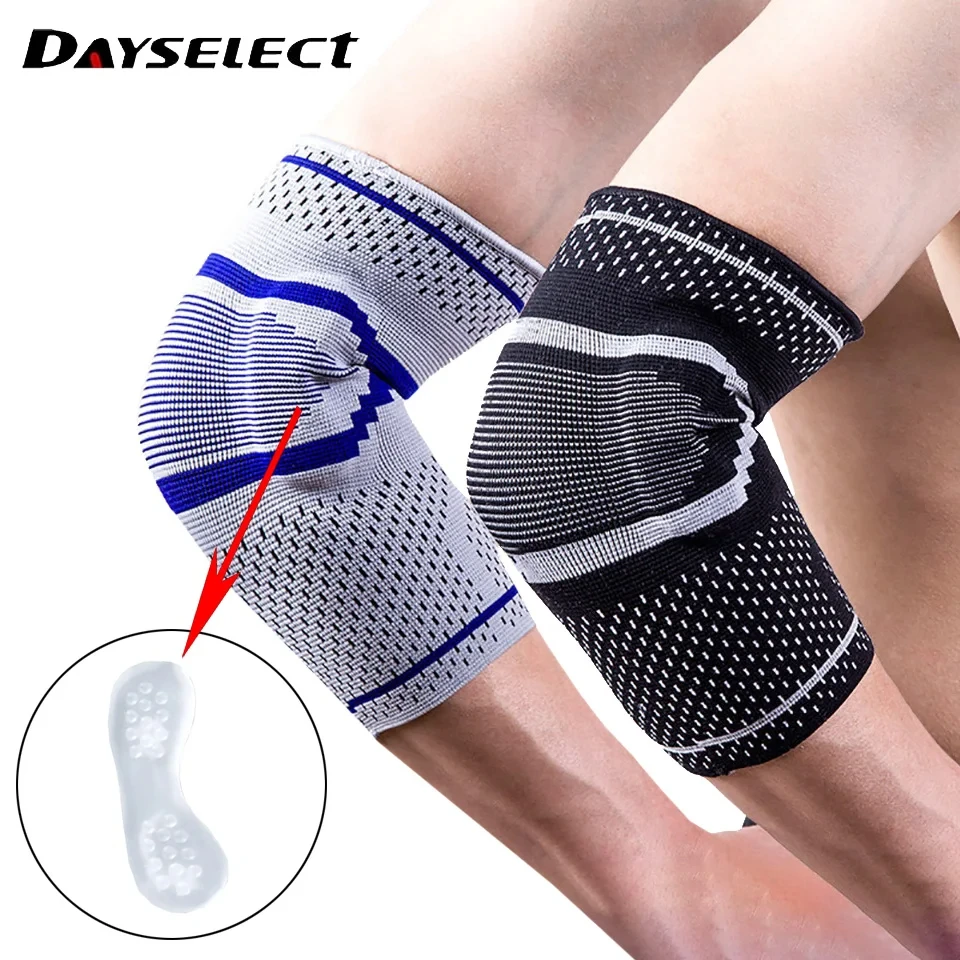 1Pcs Sports Elbow Brace for Weightlifting Compression Support Arm Sleeve Reduce Tennis Elbow and Golfers Elbow Pain Relief