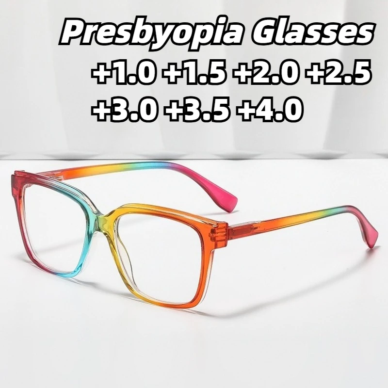 Stylish Oversized Presbyopia Glasses Luxury Brand Designer High-Definition Reading Eyewear for Women Diopter +1.0 To +4.0