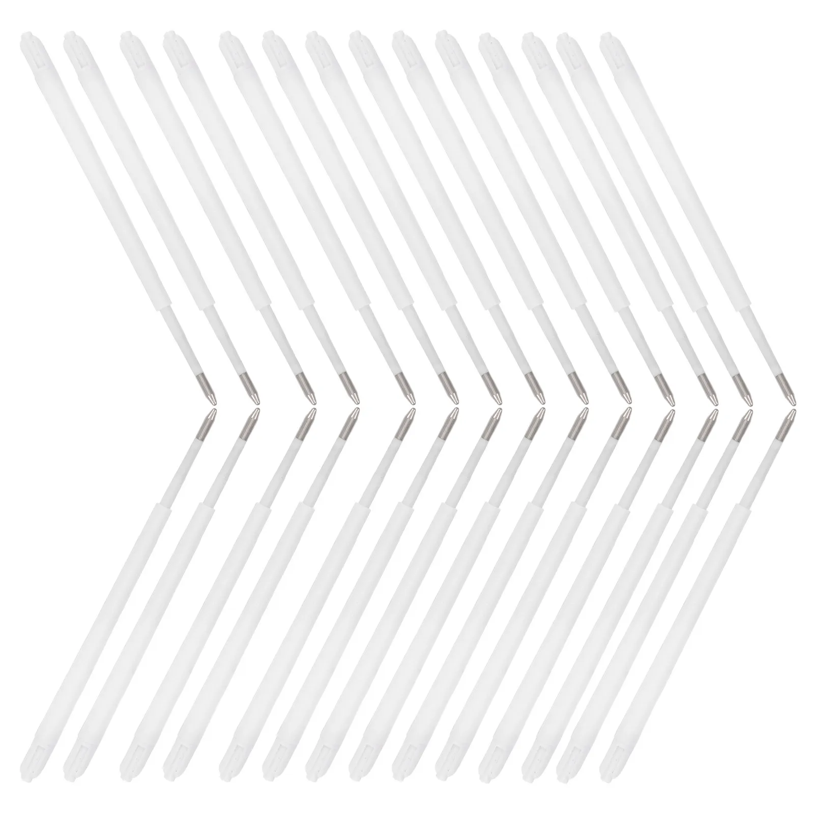 

100Pcs Professional Blue Ballpoint Pen Refills Smooth Flow High Capacity Click Refill for Retractable Pens Office Stationery