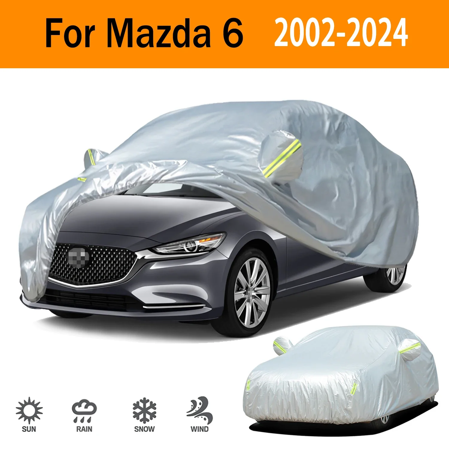 

For Mazda 6 Outdoor Protection Full Car Covers Snow Cover Sunshade Waterproof Dustproof Exterior Car accessories