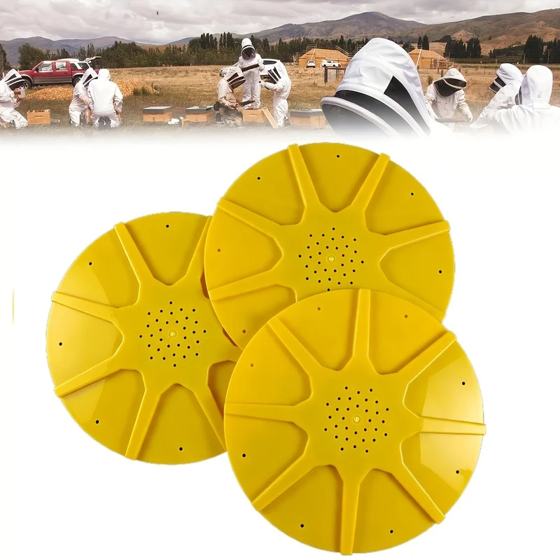 3 Pieces 8 Bee Escape Device, Plastic Bee Box Anti-Escape Device, Hive Exit Escape Plate, Beekeeping-Specific Bee Box Accessorie view 3