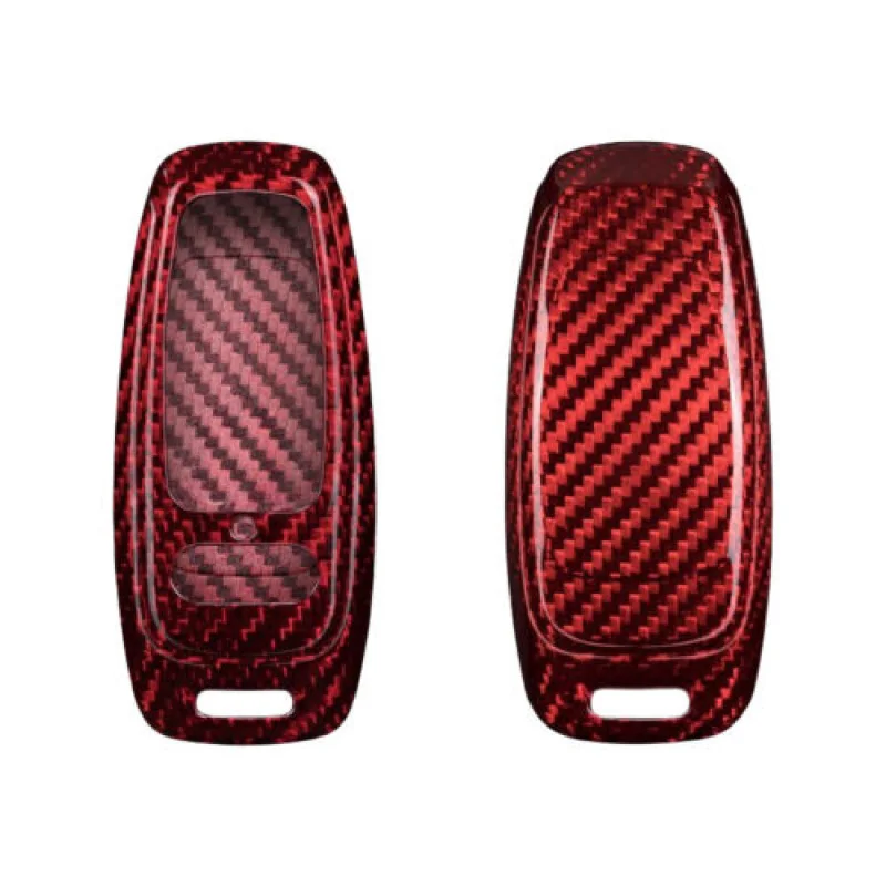 A + ألياف الكربون سيارة مفتاح فوب غطاء ل أودي A7 A8 A6L Q5 Q3 S8 A3 A4 A6 Quattro