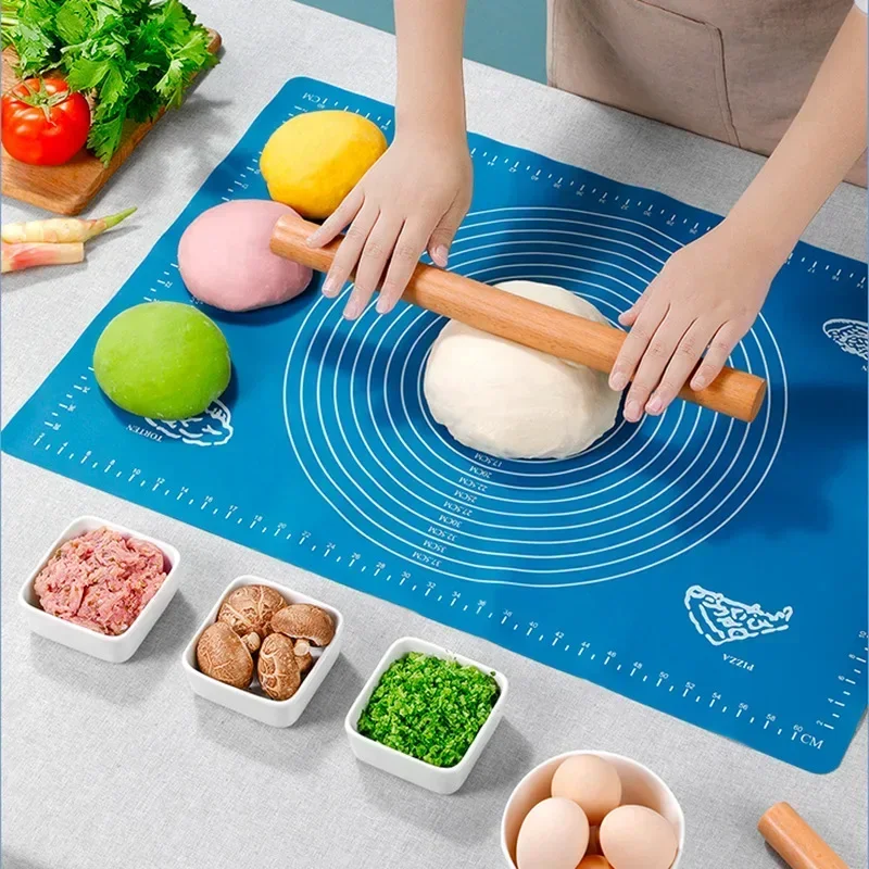 Silicone Baking Mat Non-Stick Kneading Dough Mat Pizza Cake Dough Maker Kitchen Rolling Dough Pads Baking Pastry Tools