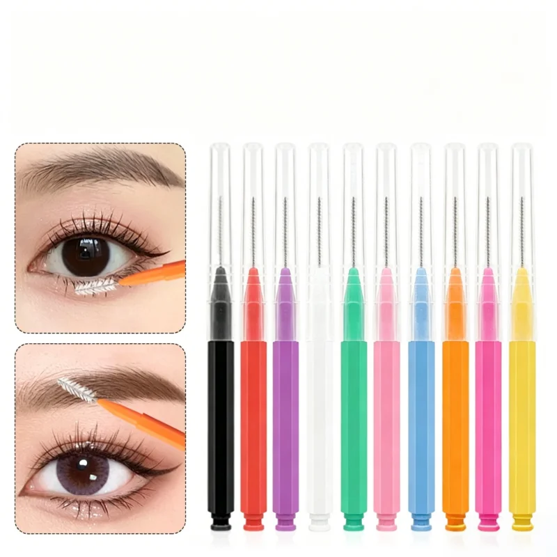 10/20/30/50pcs Mini Pincéis para Sobrancelhas, Pincéis Descartáveis para Lifting de Sobrancelhas, Pincéis Micro Flexíveis para Cílios, Ferramentas Aplicadoras
