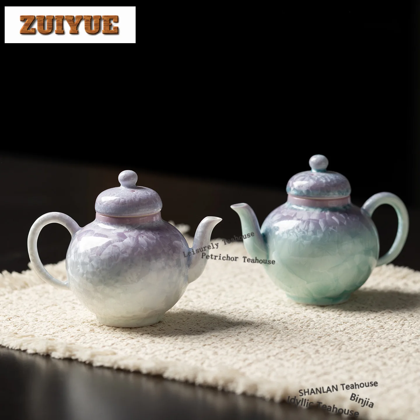 

120ml Crystal Glaze Teapot Boutique Tea Infuser Pot Tea Soaking Kettle With Ball Hole Teaware Accessories Collection Decorations