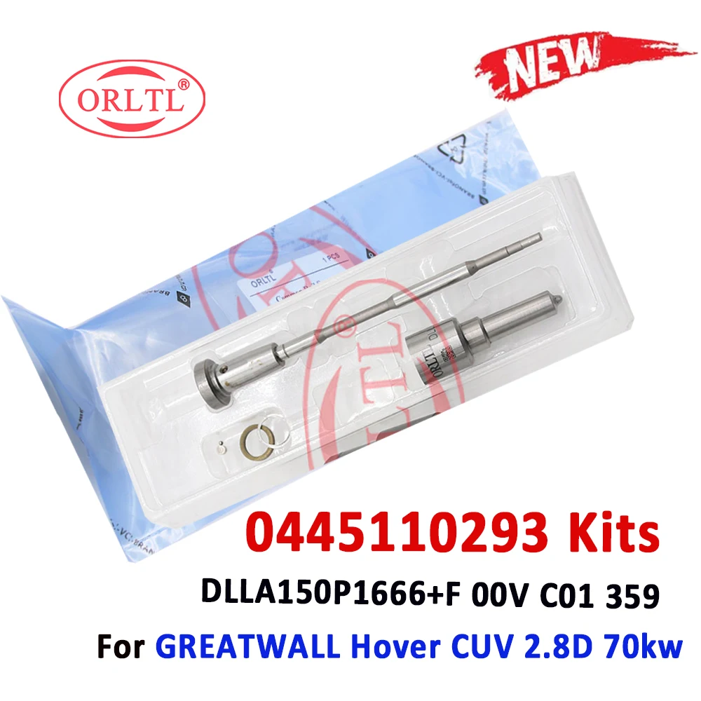 

NEW 0 445 110 293 ORLTL Diesel Injector 0445110293 Kits Nozzle 0 433 172 022 DLLA 150 P 1666 Valve F 00V C01 359 for GREATWALL