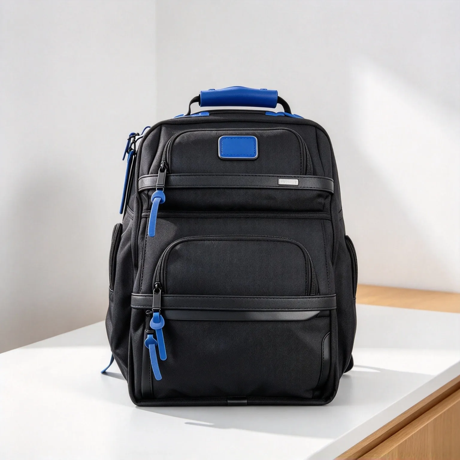 Men Nylon Business Backpack Classic Fashion Versatile Rucksack Business Commute Travel Bag