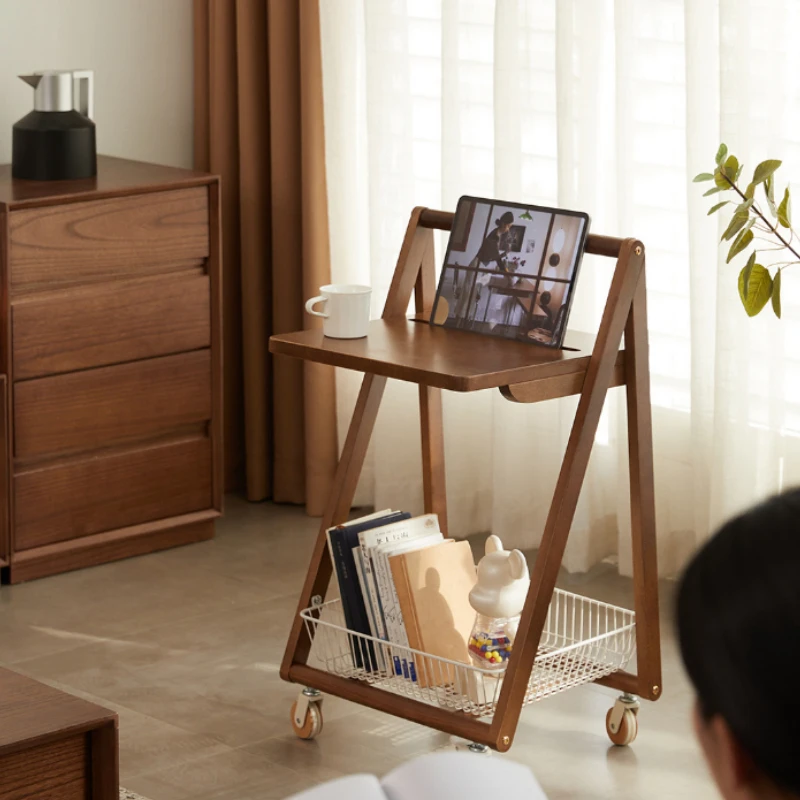 

Medieval wooden Coffee table removable household living room side table wheeled retro couchtische wohnzimmer interior furniture